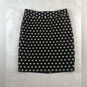 Loft DesignerWomens Dress Skirt Size 4P Careerwear Lined Classic Skirt Dots